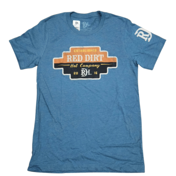 Red Dirt Hat Company Aztec 2016 Sign Heather Deep Teal T-shirt-RDHC-T-61