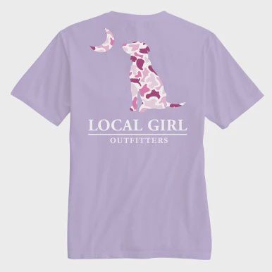 Local Girl Women's Purple Localflage Dog &amp; Moon Tee L5100002