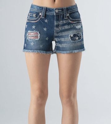 Miss Me Women's Mid-Rise Destructed Women's Shorts M9115H