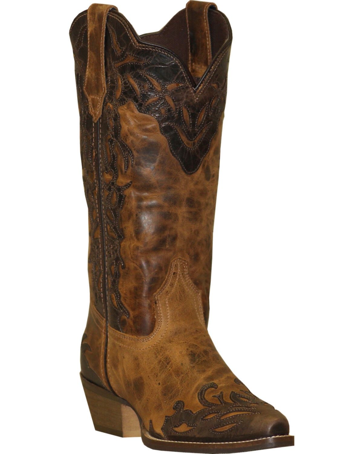 Abilene Rawhide Women's 12" Two-Tone Wingtip Western Boots 5026