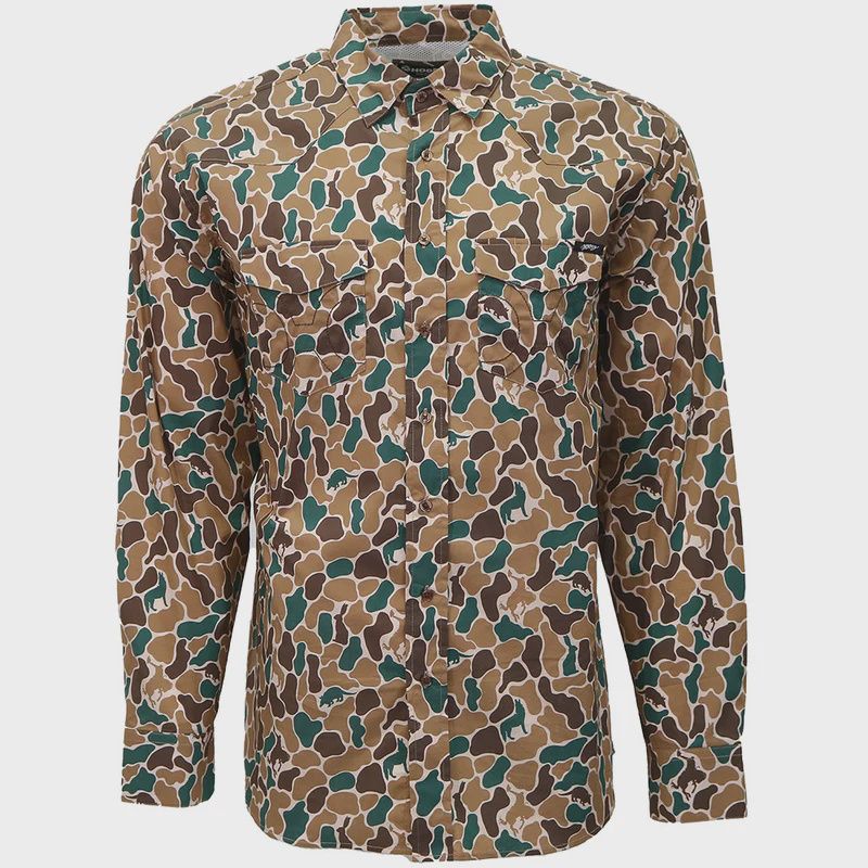Hooey Men's"Maverick"  Duck Camo Long Sleeve Button Down HT1864CA