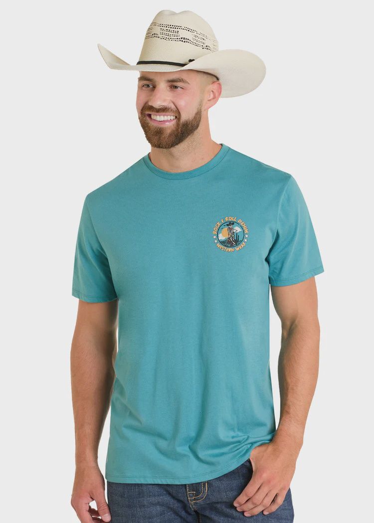 Rock &amp; Roll Men's  Cowboy Skeleton Graphic Tee BB21T06777