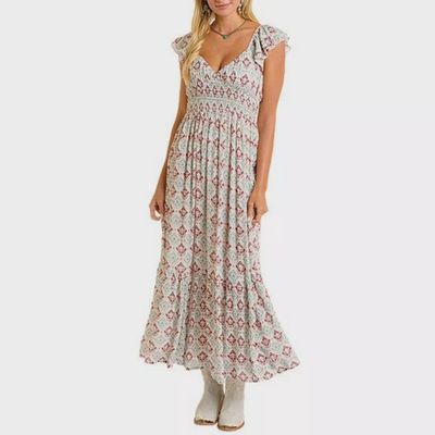Rock&amp;Roll Denim Women's Printed Maxi Dress BWD0R06285
