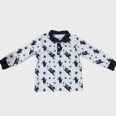 Shea Baby Boy's Shea Baby Rough stock Long Sleeve Polo Shirt PoloLS04