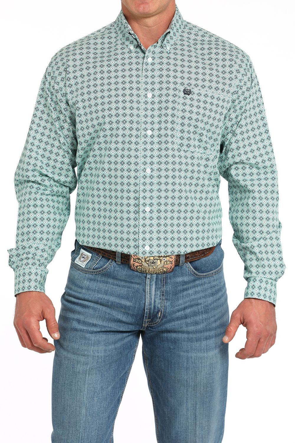 Cinch Men's Turquoise Button Up MTW1105930