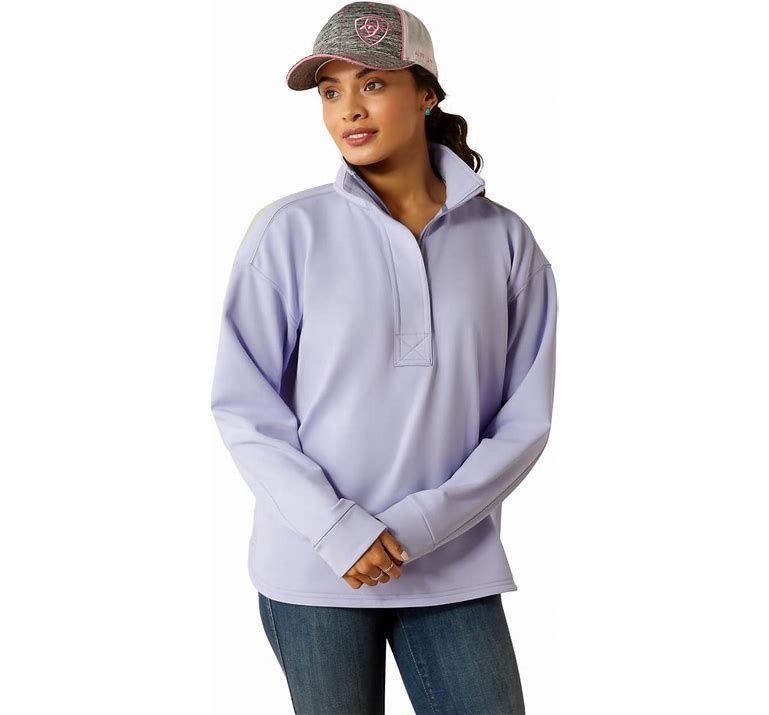 Ariat Womens Preformance Lavender Fleece Half Zip Pullover 10054498