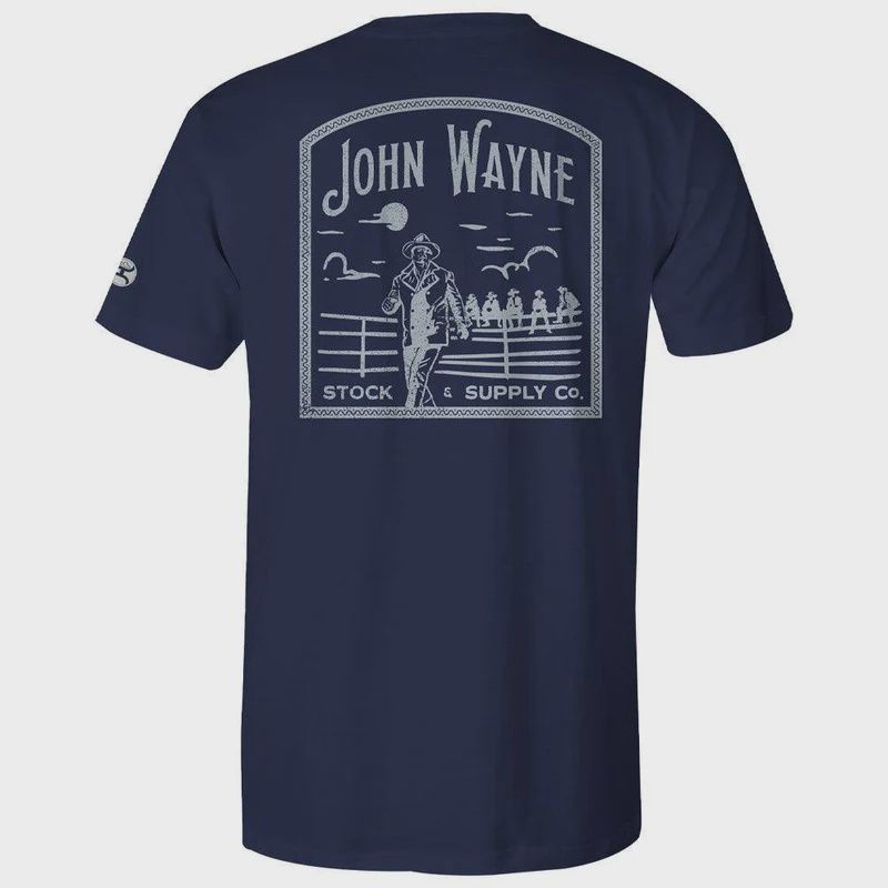 Hooey John Wayne Mens Tshirt with Pocket HT1647NV