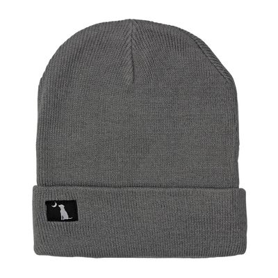 Local Boy Beanie Woven Label Charcoal L300052