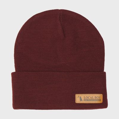 Local Boy Beanie Leather Label Garnet L3000130