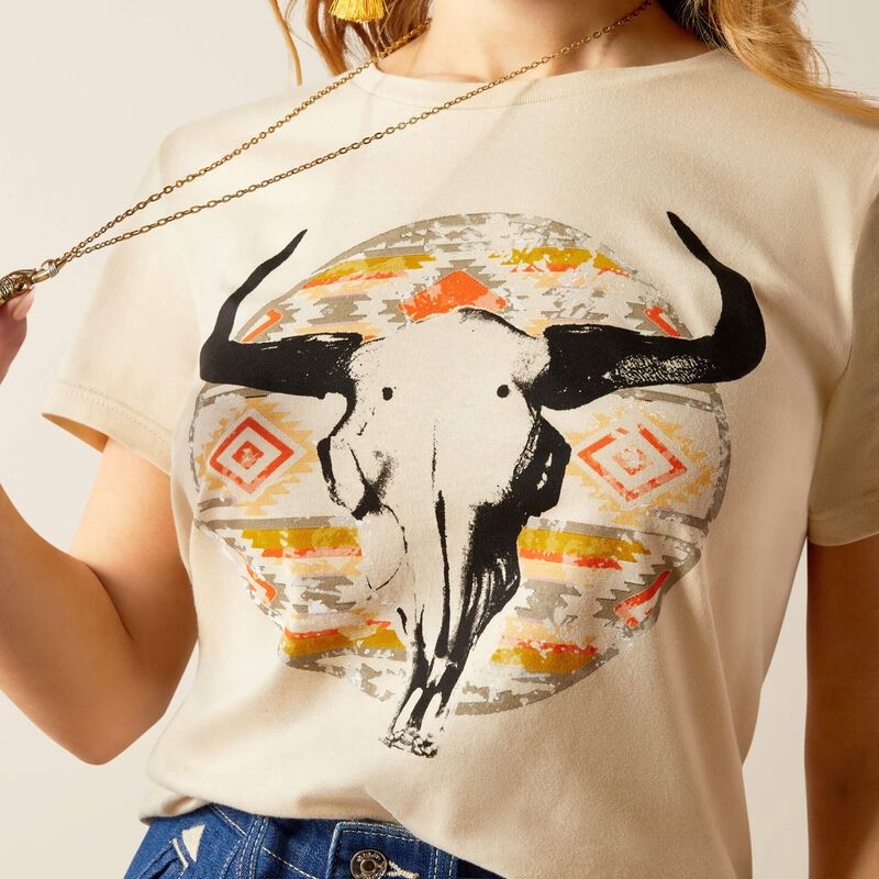 ARIAT Women's Longhorn Watercolor TShirt 10054039