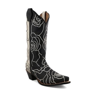 Twisted X Women's Blk/Wht Wester Cowboy WSO0026 ...