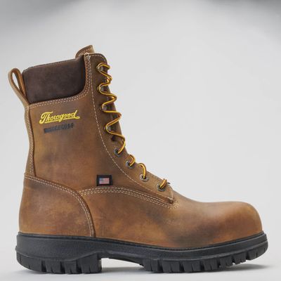 Thorogood Men's Genesis Series - 8" Chestnut - Nano Safety Toe - Waterproof 804-4249