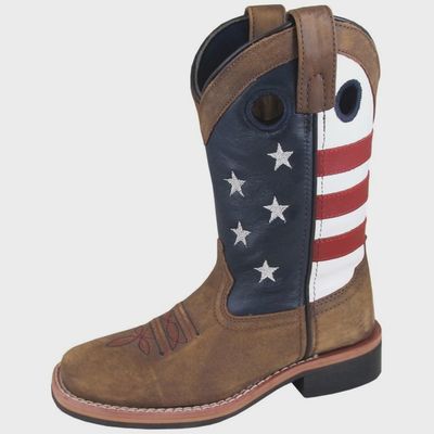Smoky Mtn Children's Western Stars &amp; Stripes Boots 3880