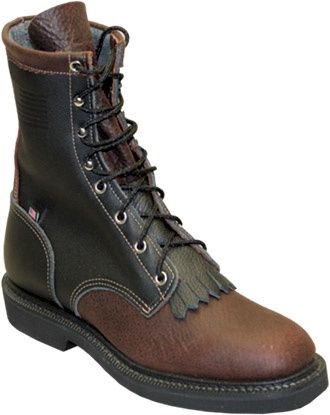 Abilene Men's 8 Inch Brown And Black Western Lace Up Boot 6047