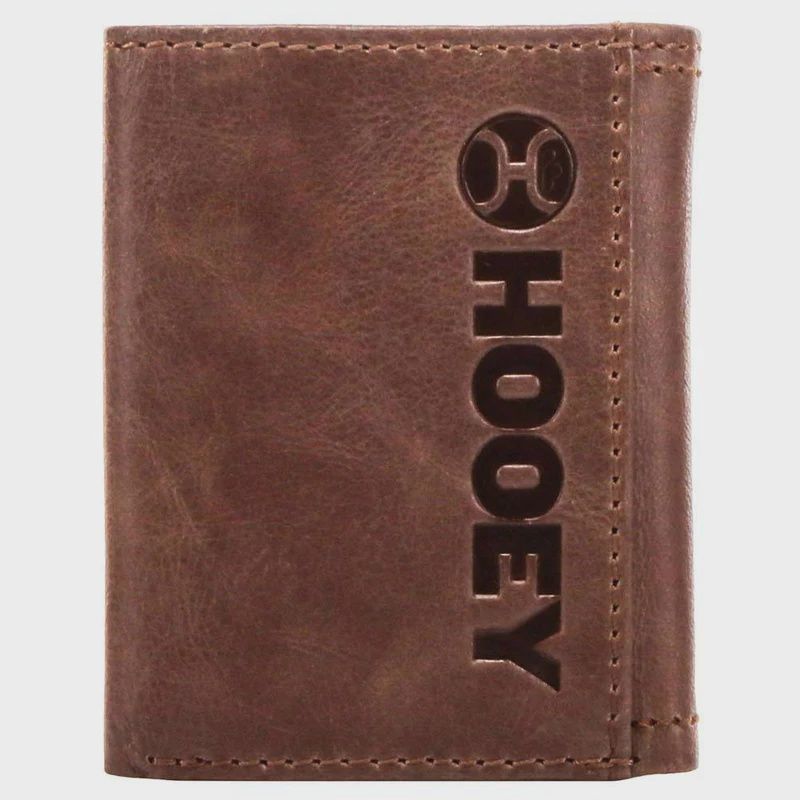 Hooey Classic Smooth Brown Tri Fold Wallet HTF001-BR