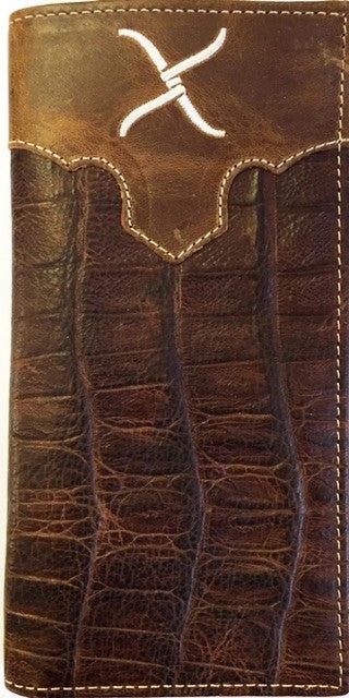 Twisted X Brown Gator Rodeo Wallet XRC9