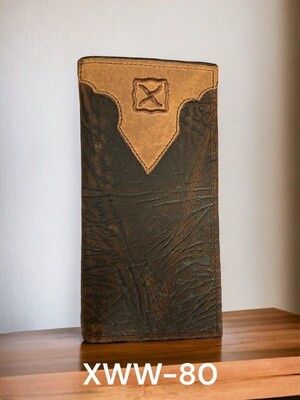 Twisted X Brown Elephant Embossed Leather Rodeo Wallet XWW-80
