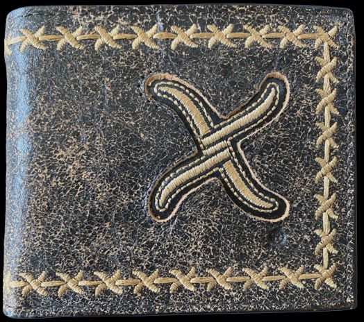 Twisted X Distressed Leather Bifold XH816B