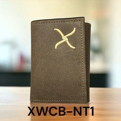 Twisted X Distressed Tan Trifold Wallet XWCBNT1