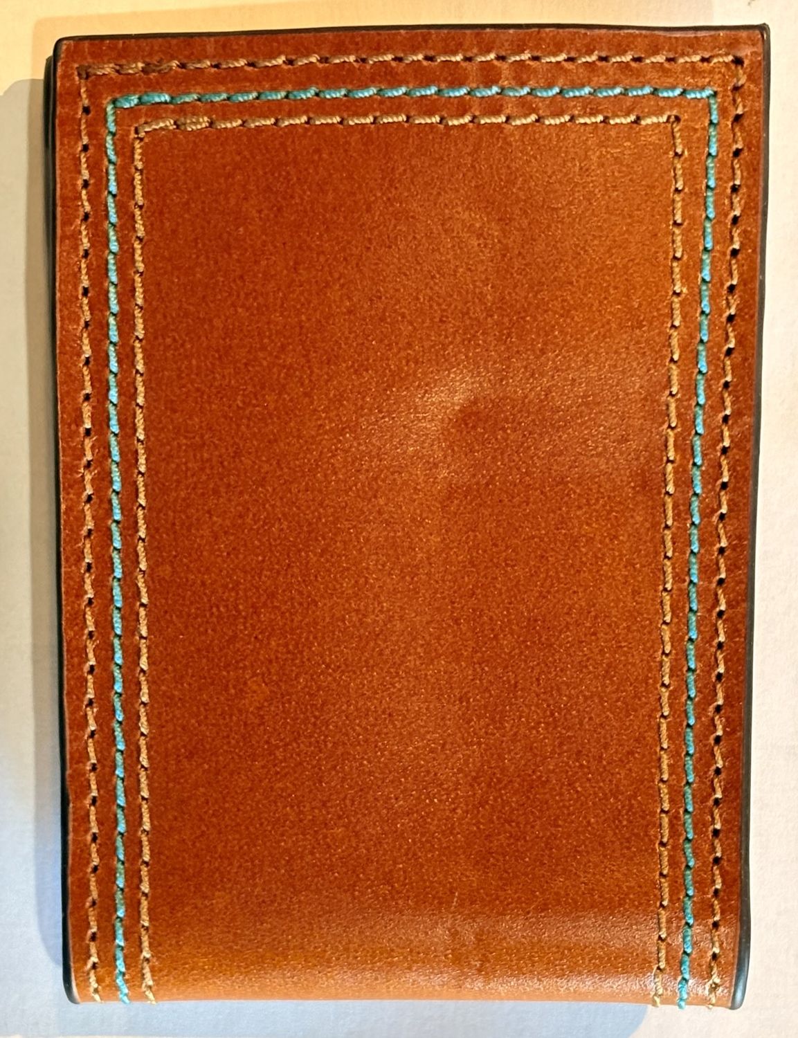 Twisted X Men's Light Brown Leather Triple Stitch Money Clip XMCH152