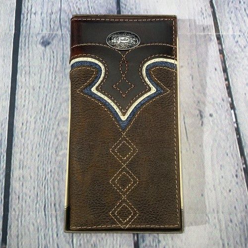 Justin Men's Leather Rodeo Wallet With Denim Inlay 24152767W10