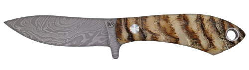 Whiskey Ranch Drop Tine Burlap Canvas Damascus Blade WB74-70
