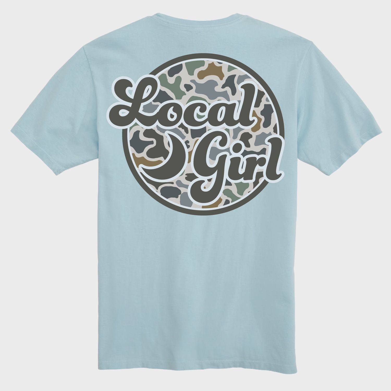 Local Girl Camo Patch Blue Bluff Short Sleeve Tee L5100072CBY