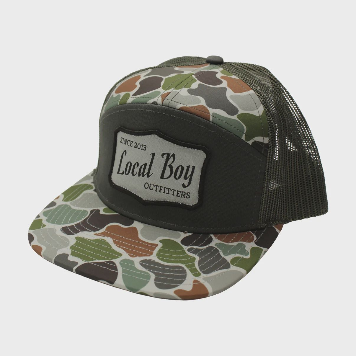 Local Boy Olde Patch 7 Panel Camo Hat L3000469FRC