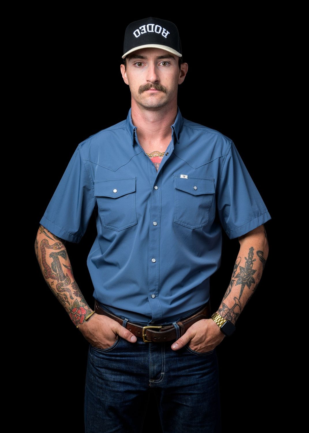 Ferrell Men's Colbalt Short Sleeve Snap FSS1002338