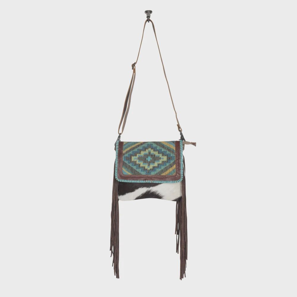 Myra Wild West Boho Leather &amp; Hairon Bag S4416
