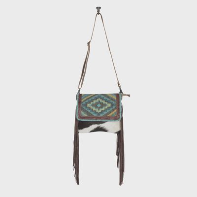 Myra Wild West Boho Leather &amp; Hairon Bag S4416