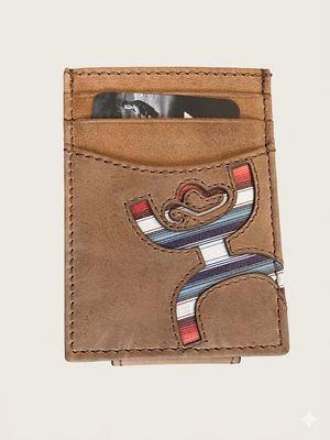 Hooey Men's Original Laser Cut Hands-Up Money Clip Wallet HMC013-TNS