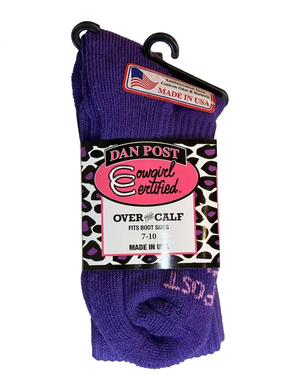 Dan Post Ladies Cowgirl Certified OTC Purple Compression Socks DPCGC9-PL
