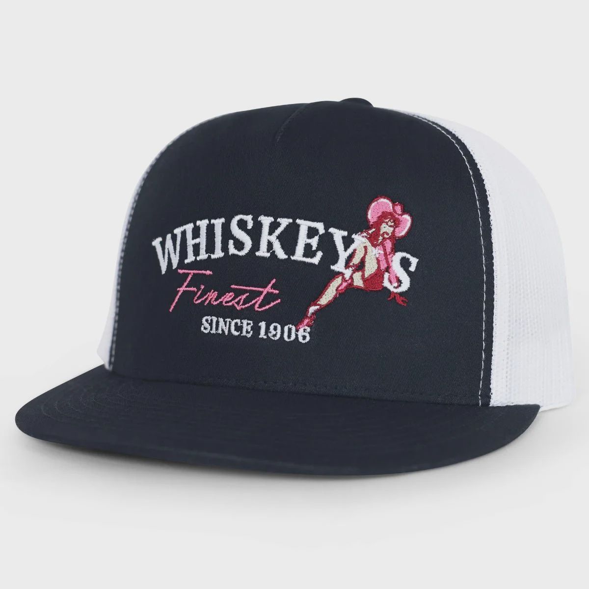 Whiskey Bent Whiskey's Finest Truckers Hat 155BLK