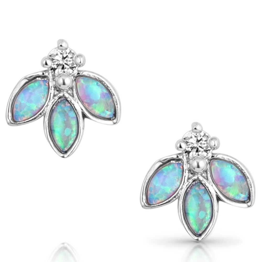 Montana Silversmiths Women's Untamed Floral Opal CZ Earrings ER5801