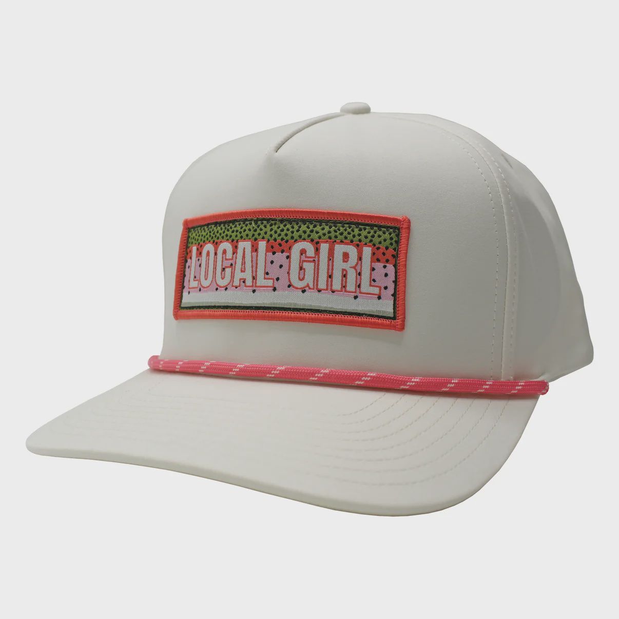 Local Girl Rainbow Patch Rope Hat L5300030