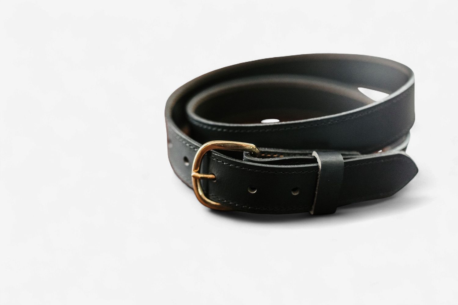 KLW Men's Leather The Ringo Black Belt 1406