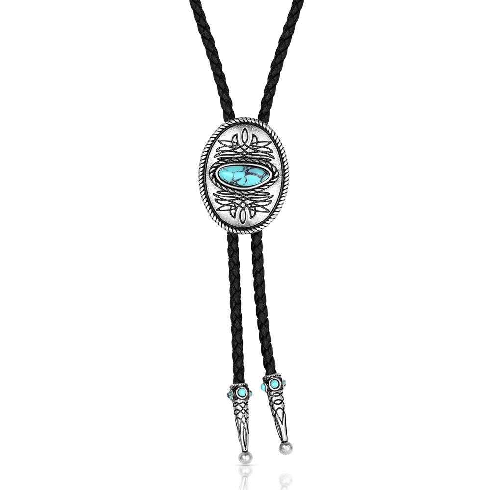 Boot Stitch Turquoise Bolo Tie