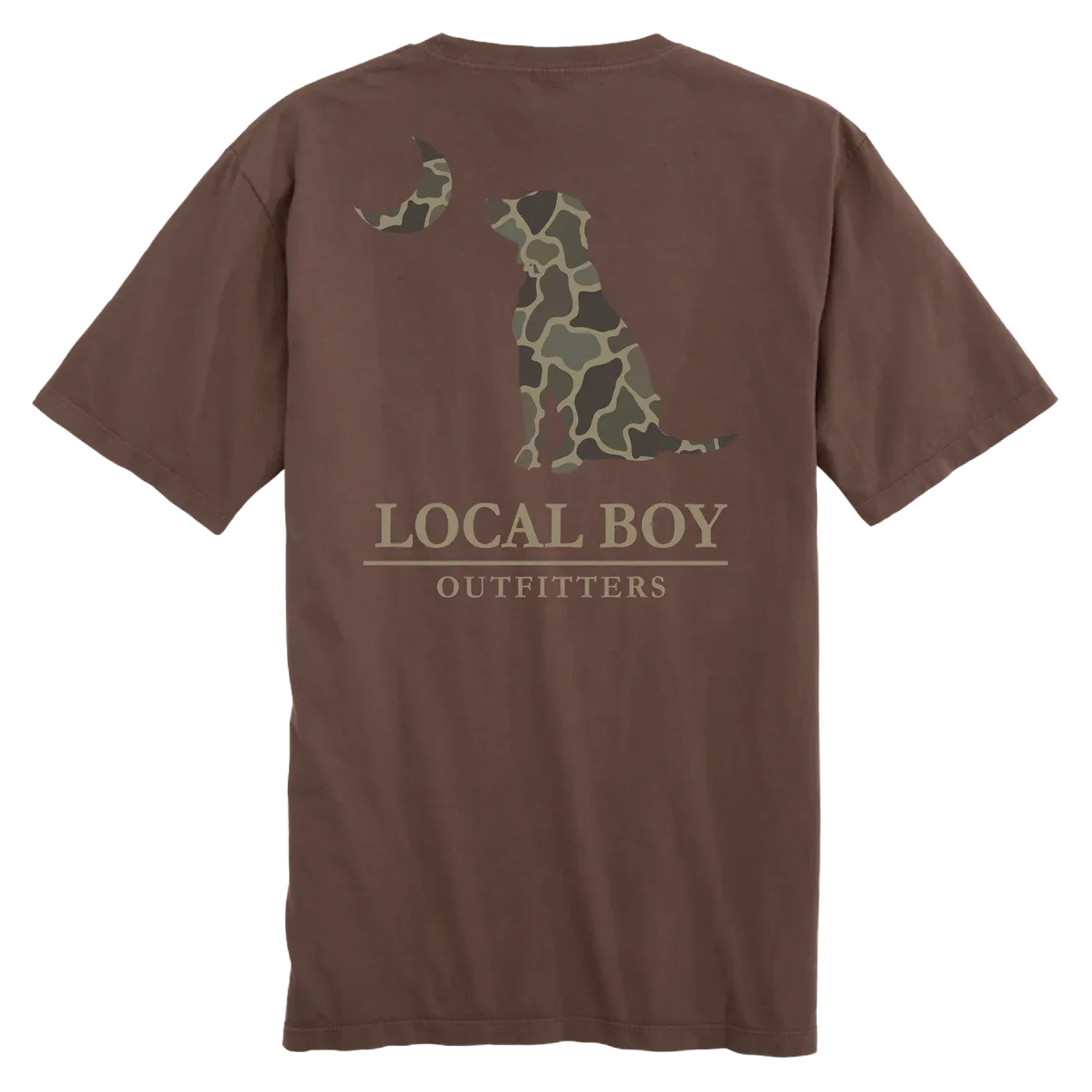 Local Boy Mens Brush Camo Dog &amp; Moon SS Tee L1000782