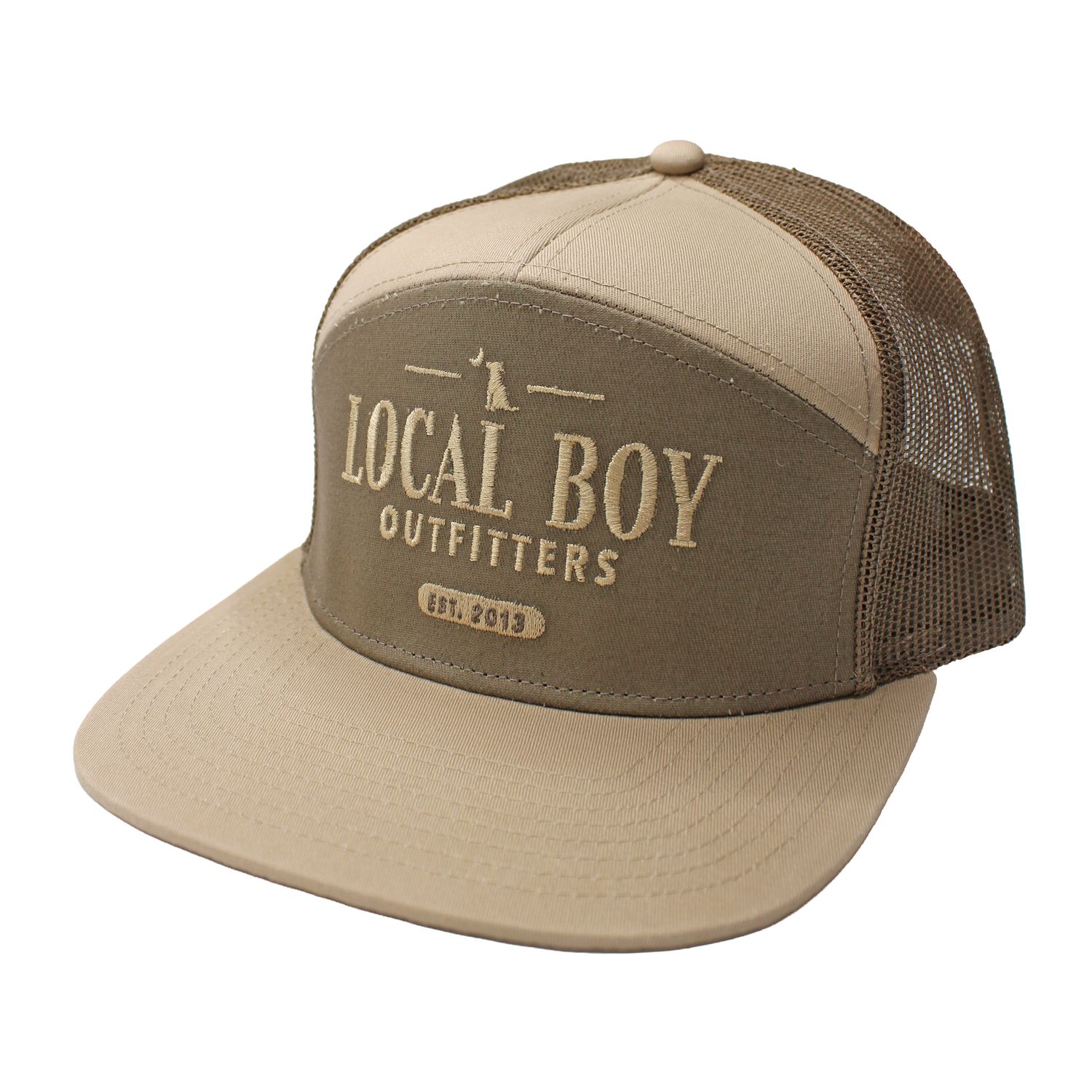 Local Boy Men's Lucky Text 7 Panel Hat L3000792