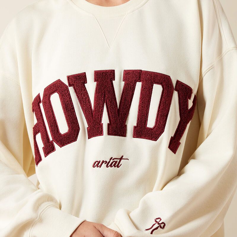 Ariat Women's Collegiate Oversize Maroon Sweatshirt 10079917