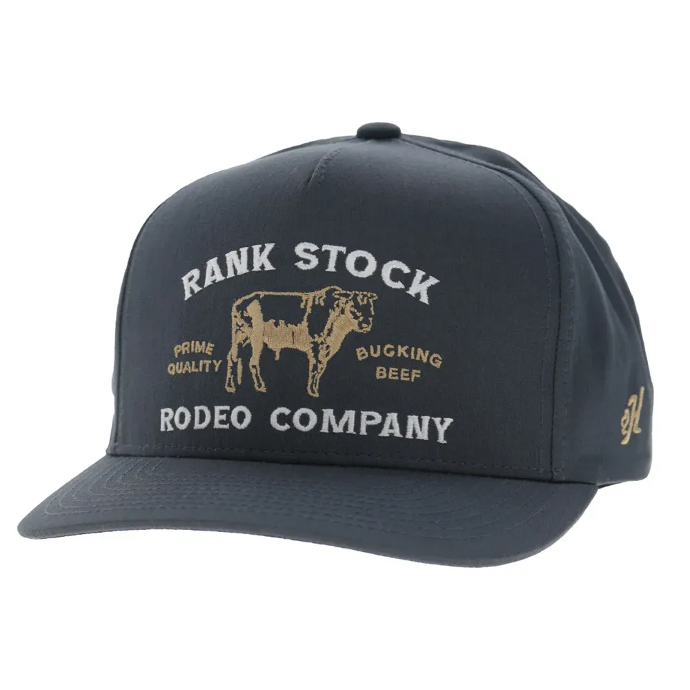 Hooey Men's Rank Stock 5 Panel High Charcoal Trucker Hat 2662T-CH