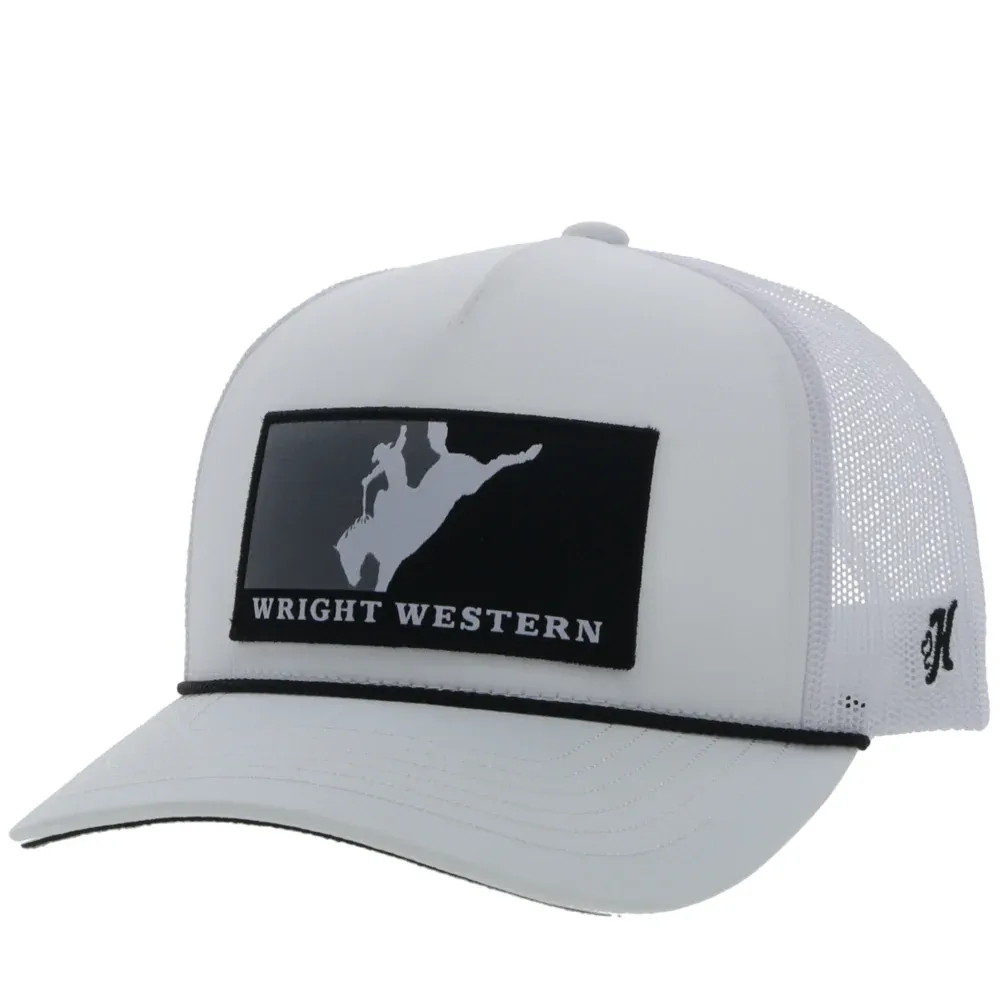 Hooey Men's Wright Brothers Western 6 Panel Mid White Trucker Hat WB012