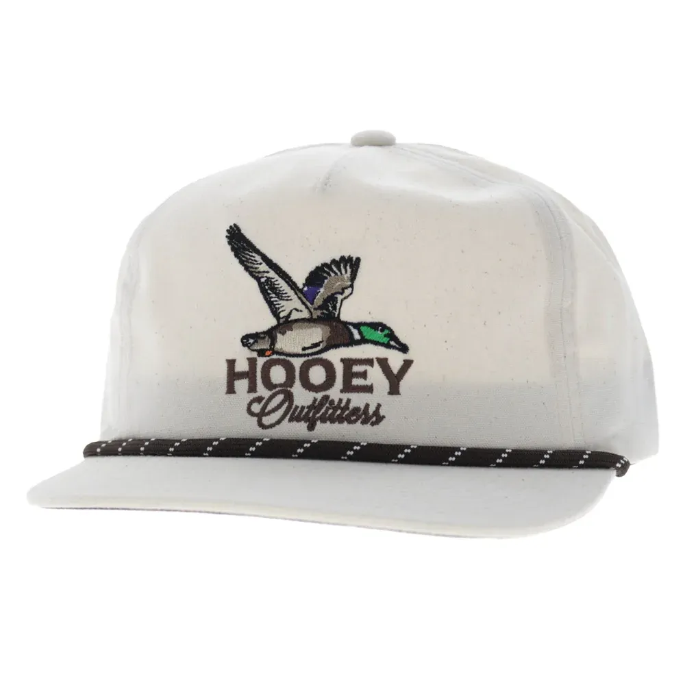 Hooey Men's Mallard 5 Panel Mid Hybrid Cream Trucker Hat 6038T-CR