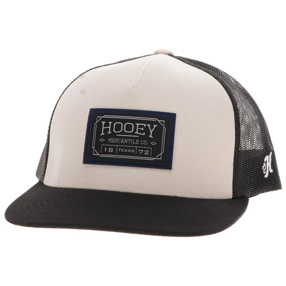 Hooey Men's Doc 5 Panel Hybrid Black/Tan Trucker Hat 2502T-TNBK