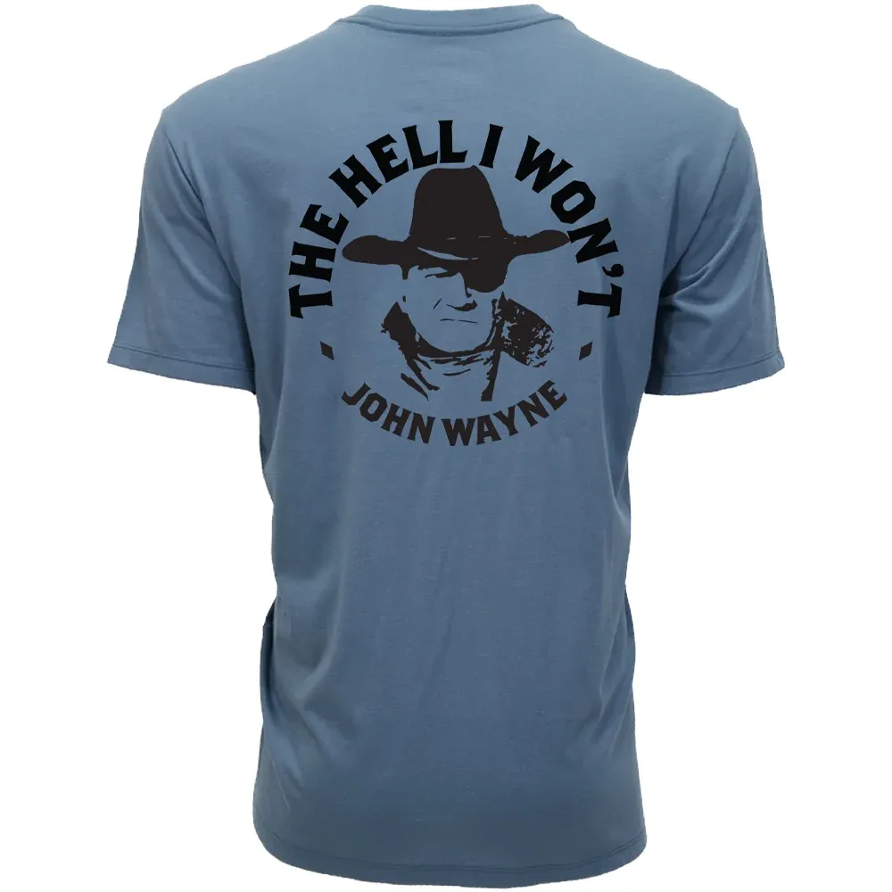 Hooey Men's John Wayne Denim Pocket SS Tee HT2658DKDE