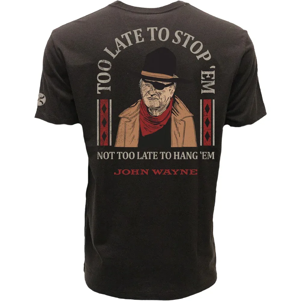 Hooey Men's John Wayne Denim Pocket SS Tee Brown HT2659DKBR