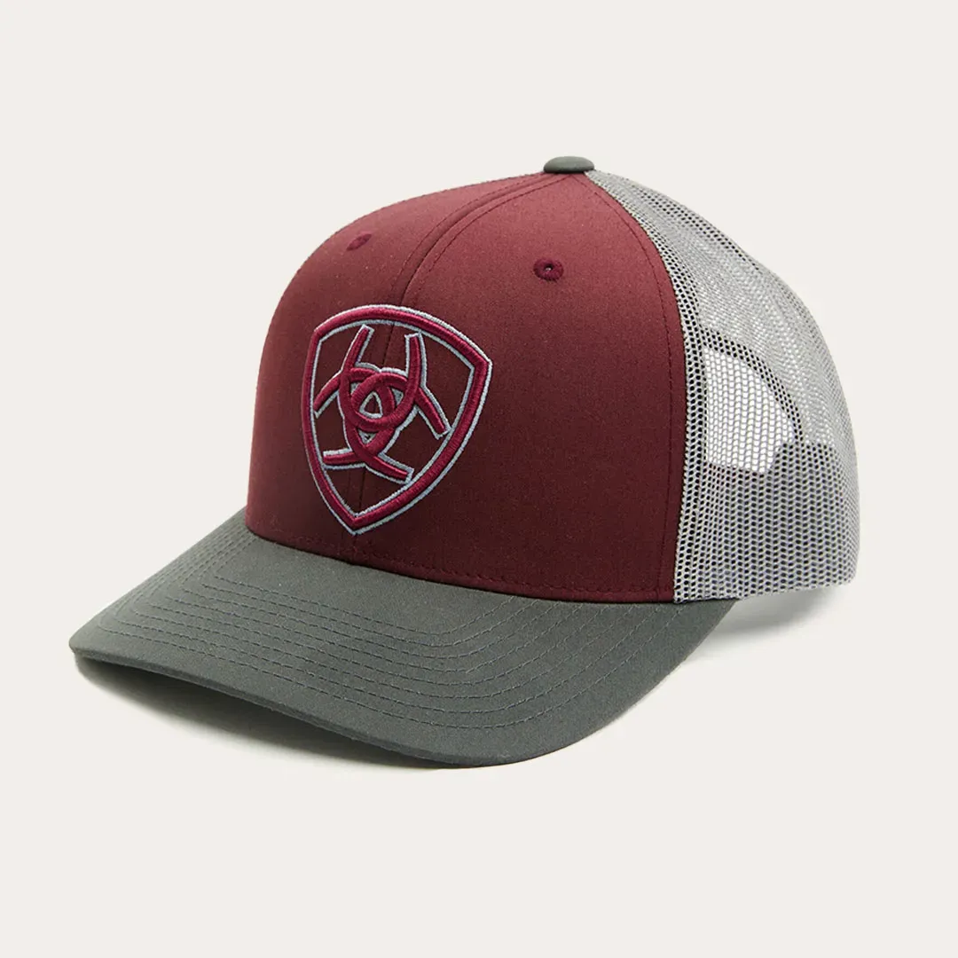 Ariat Men's Two Tone Maroon Ball Cap A30009109