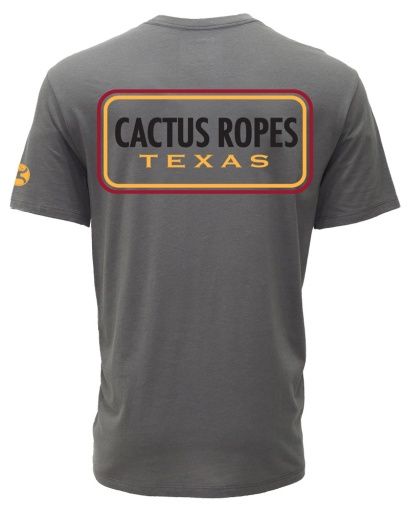 Hooey Men's Cactus Ropes T-Shirt S/S HT2649DKGY, Color: GREY, Gender: MEN'S, Size: PACK