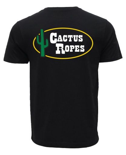 Hooey Men's Cactus Ropes T-Shirt S/S HT2645BK, Color: BLACK, Gender: MEN'S, Size: PACK